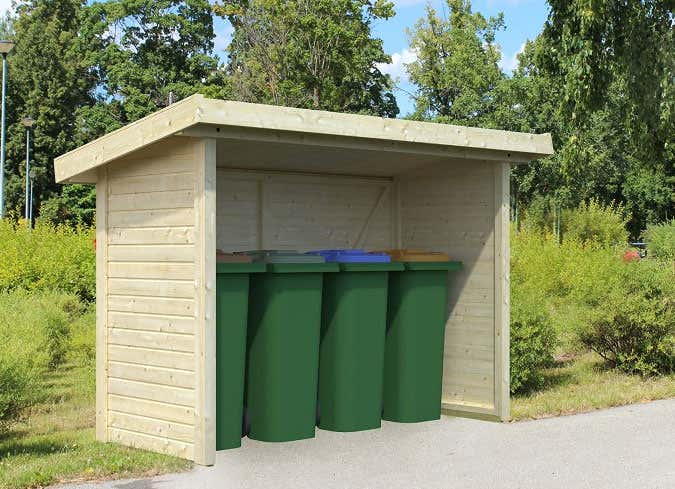 Ein Gartenhaus für Mülltonnen Der optimale Unterstand