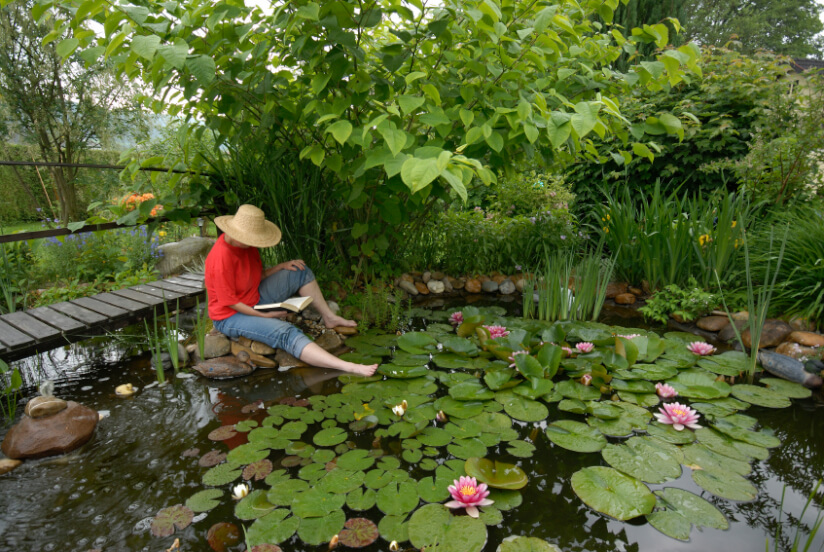 Gartenprojekt Fertigteich