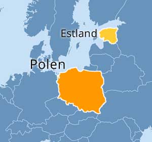 Karte Polen und Estland