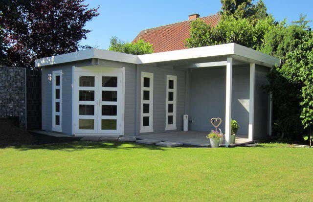 Lädt zum Entspannen und Planen neuer Rosenbeete ein: unser Gartenhaus Lindau.