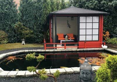 Das Gartenhaus im japanischen Stil