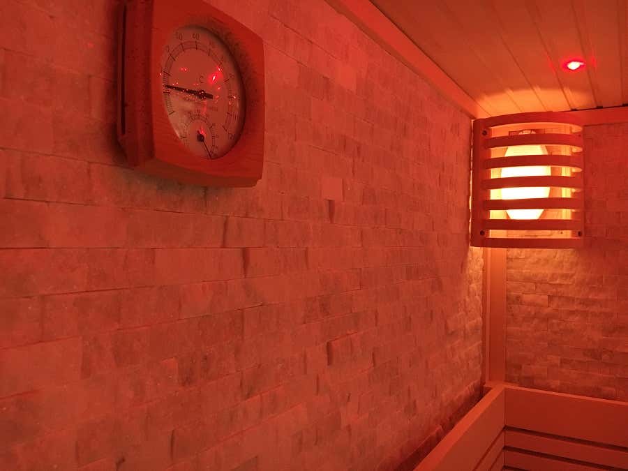 Licht in der Sauna