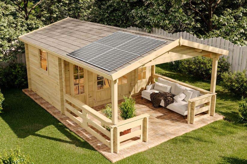 Gartenhaus Lappland mit Solaranlage