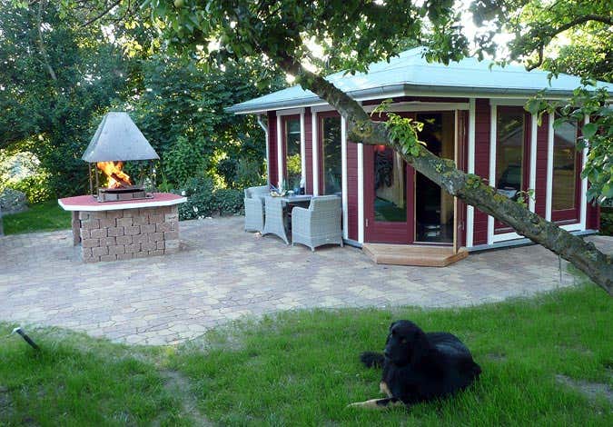 Hund Feuerstelle Haus Garten