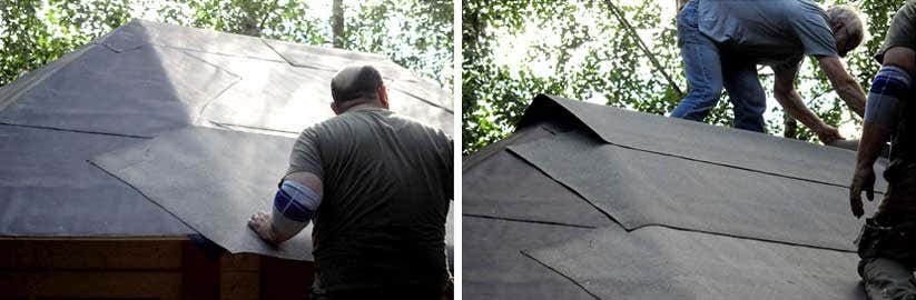 Dacheindeckung mit Dachpappe