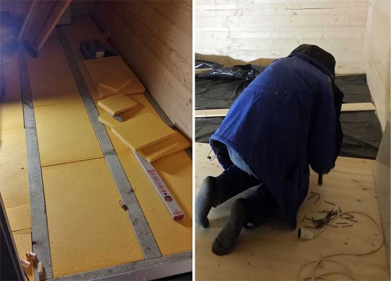 Gartenhaus modern in Grau-Weiß mit Gabionen - Aufbaustory