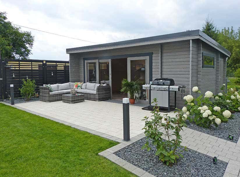 Lasita Maja Gartenhaus Java-44 ISO mit Terrasse
