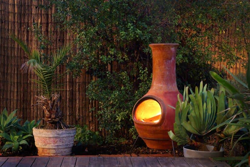 BBQ Terrakotta-Feuerstelle, Garten Terrassenheizer Ofen La Hacienda Wela Tonkamin traditioneller mexikanischer Holzofen 