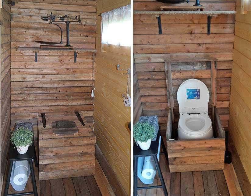 Gartenhaus-Toilette