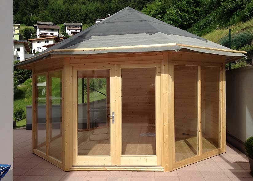 Aufbau Pavillon Rügen