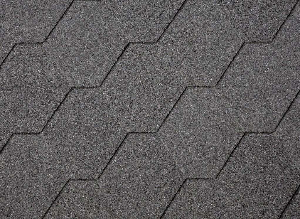 Premium Hexagonalschindeln schwarz  3m²