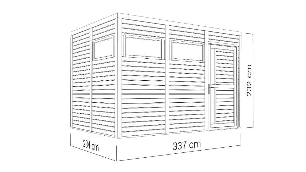 Gartenhaus Holz Gerätehaus Holzhaus Kubus Unterstand Lagerraum Design Cube